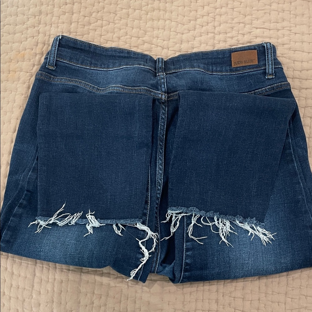 Judy Blue Mid/ Dark Wash High-Rise Jeans - Blue - Picture 4 of 5